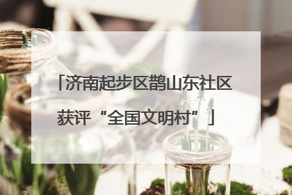 济南起步区鹊山东社区获评“全国文明村”