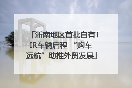 浙南地区首批自有TIR车辆启程 “购车远航”助推外贸发展