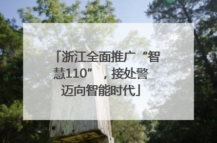 浙江全面推广“智慧110”，接处警迈向智能时代
