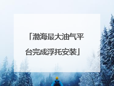 渤海最大油气平台完成浮托安装