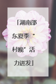 湖南邵东夏季“村晚”活力迸发