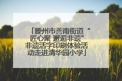 滕州市善南街道“匠心聚 邂逅非遗”非遗活字印刷体验活动走进清华园小学