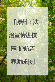 滕州：法治宣传进校园 护航青春助成长