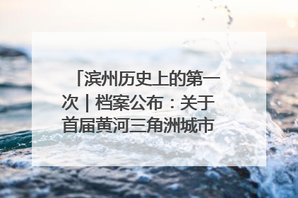 滨州历史上的第一次｜档案公布：关于首届黄河三角洲城市经济博览会暨发展论坛情况的总结报告