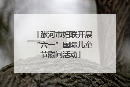漯河市妇联开展“六一”国际儿童节慰问活动