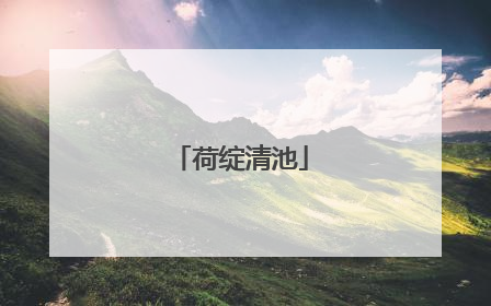 荷绽清池