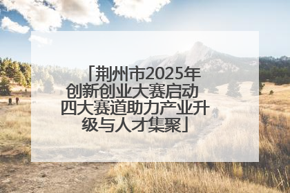 荆州市2025年创新创业大赛启动 四大赛道助力产业升级与人才集聚