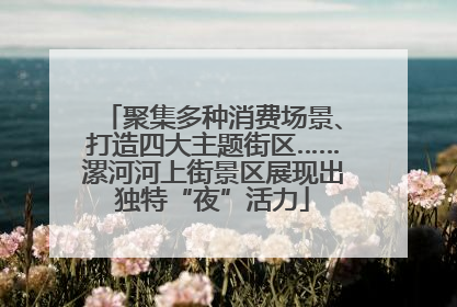 聚集多种消费场景、打造四大主题街区……漯河河上街景区展现出独特“夜”活力