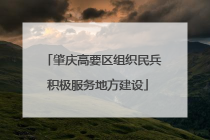肇庆高要区组织民兵积极服务地方建设