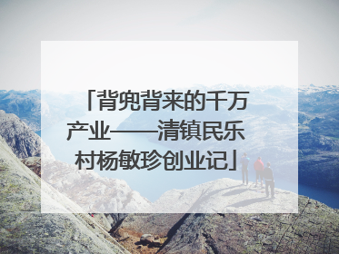 背兜背来的千万产业——清镇民乐村杨敏珍创业记