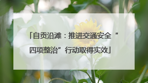 自贡沿滩：推进交通安全“四项整治”行动取得实效