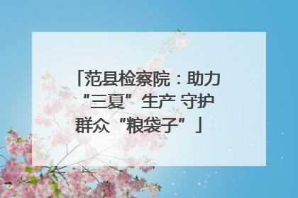 范县检察院：助力“三夏”生产 守护群众“粮袋子”