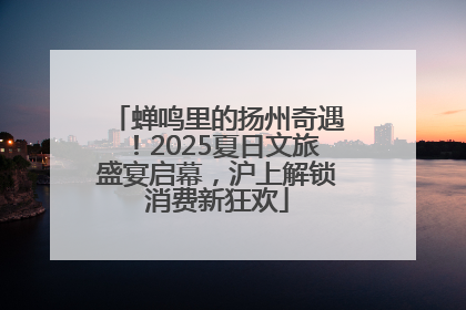 蝉鸣里的扬州奇遇！2025夏日文旅盛宴启幕，沪上解锁消费新狂欢