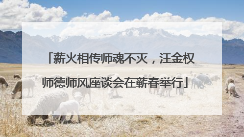 薪火相传师魂不灭，汪金权师德师风座谈会在蕲春举行