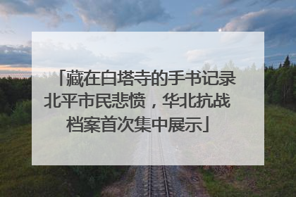 藏在白塔寺的手书记录北平市民悲愤，华北抗战档案首次集中展示