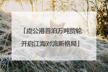虞公港首泊万吨货轮 开启江海对流新格局