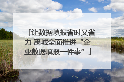 让数据填报省时又省力 禹城全面推进“企业数据填报一件事”