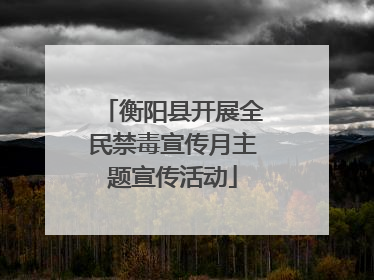 衡阳县开展全民禁毒宣传月主题宣传活动