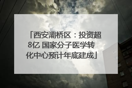 西安灞桥区：投资超8亿 国家分子医学转化中心预计年底建成