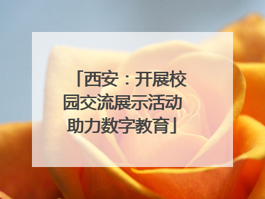 西安：开展校园交流展示活动助力数字教育
