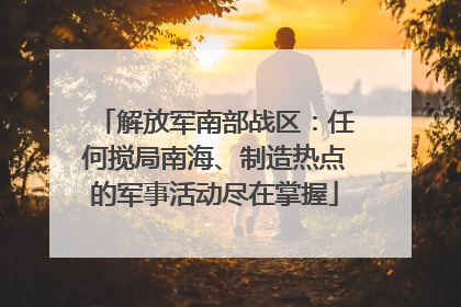 解放军南部战区：任何搅局南海、制造热点的军事活动尽在掌握