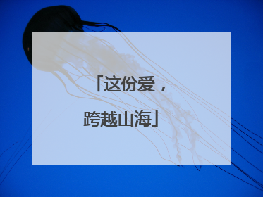 这份爱，跨越山海