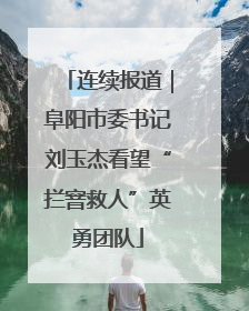 连续报道｜阜阳市委书记刘玉杰看望“拦窨救人”英勇团队