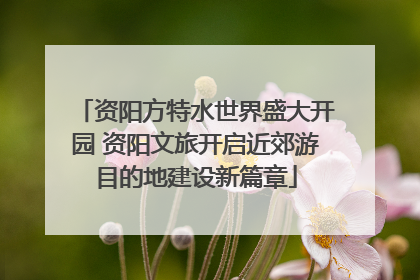 资阳方特水世界盛大开园 资阳文旅开启近郊游目的地建设新篇章