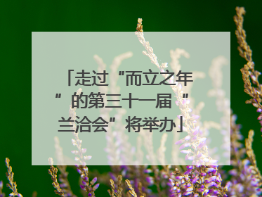 走过“而立之年”的第三十一届“兰洽会”将举办