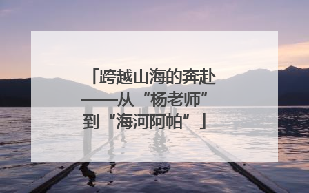 跨越山海的奔赴——从“杨老师”到“海河阿帕”