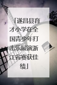遂昌县育才小学在全国青少年打击乐展演浙江省赛获佳绩