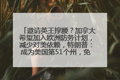 邀请英王撑腰？加拿大希望加入欧洲防务计划，减少对美依赖，特朗普：成为美国第51个州，免费用“金穹”