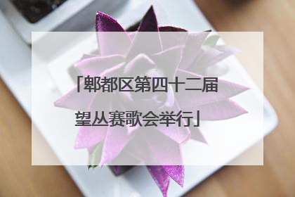 郫都区第四十二届望丛赛歌会举行