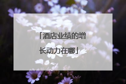 酒店业绩的增长动力在哪