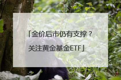 金价后市仍有支撑？关注黄金基金ETF