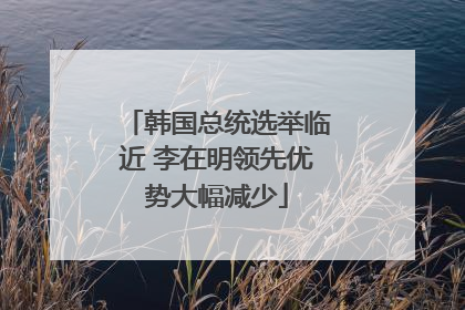 韩国总统选举临近 李在明领先优势大幅减少