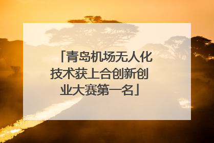青岛机场无人化技术获上合创新创业大赛第一名