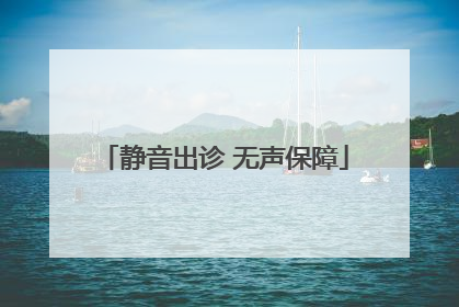 静音出诊 无声保障