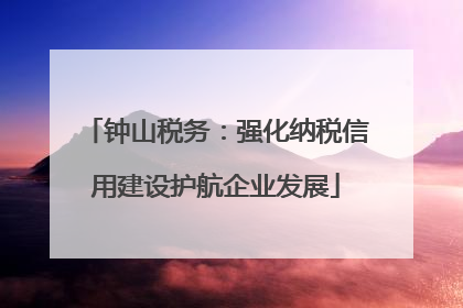 钟山税务：强化纳税信用建设护航企业发展