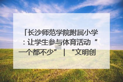 长沙师范学院附属小学：让学生参与体育活动“一个都不少”｜“文明创建耀三湘”专栏