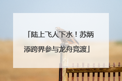 陆上飞人下水！苏炳添跨界参与龙舟竞渡