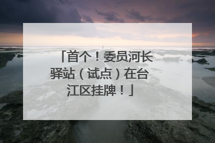 首个！委员河长驿站（试点）在台江区挂牌！