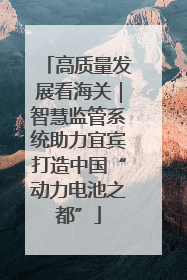 高质量发展看海关｜智慧监管系统助力宜宾打造中国“动力电池之都”