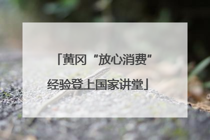 黄冈“放心消费”经验登上国家讲堂