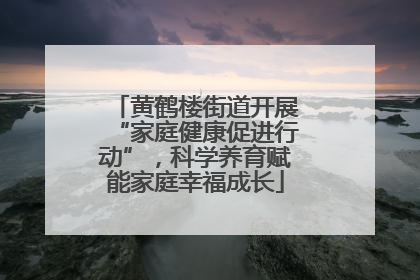 黄鹤楼街道开展“家庭健康促进行动”，科学养育赋能家庭幸福成长