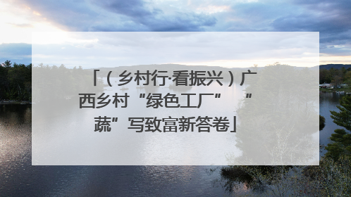 （乡村行·看振兴）广西乡村“绿色工厂” “蔬”写致富新答卷