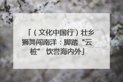 （文化中国行）壮乡狮舞闯南洋：脚踏“云桩” 饮誉海内外