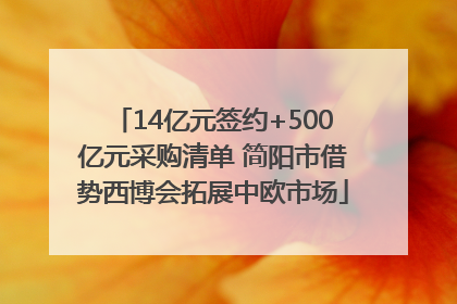 14亿元签约+500亿元采购清单 简阳市借势西博会拓展中欧市场