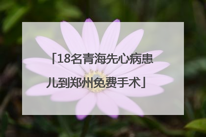 18名青海先心病患儿到郑州免费手术