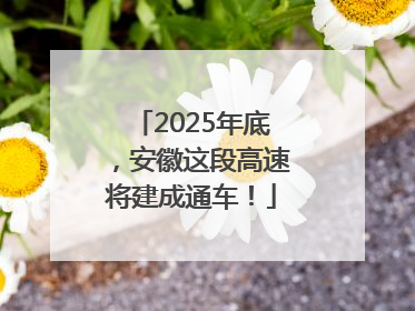 2025年底，安徽这段高速将建成通车！
